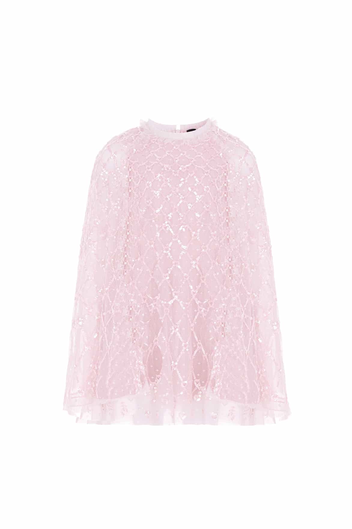 Heart Lattice Cape Kids Dress