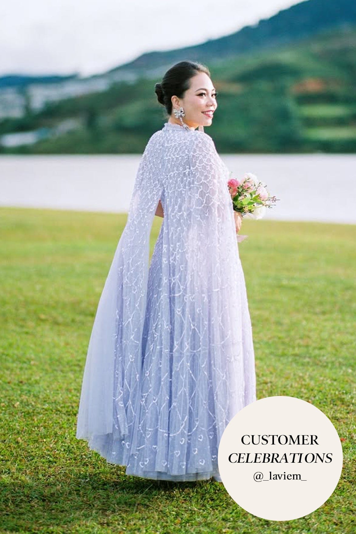 Heart Lattice Ankle Gown