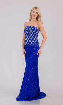 Strapless Beaded Prom Gown: Amelia Couture IN2001