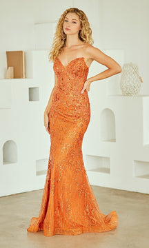 Strapless Sequin Prom Gown: Amelia Couture JQ1101