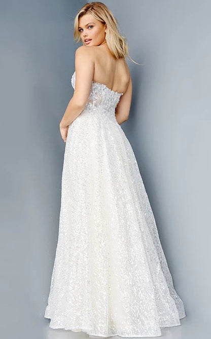 JVN - JVN08417 - Strapless Corset Bodice Ballgown