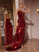 Jimmie Metal Feather Dress In Red