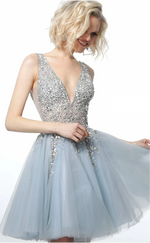 Jovani 1774 - Crystal Embellished Bodice Cocktail Dress