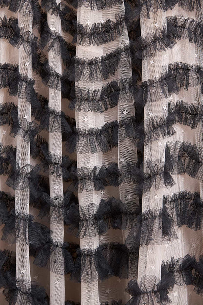 La Vie En Rose Round Neck Short Sleeve Gown