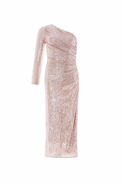 Malia One-Shoulder Long Sleeve Ballerina Dress