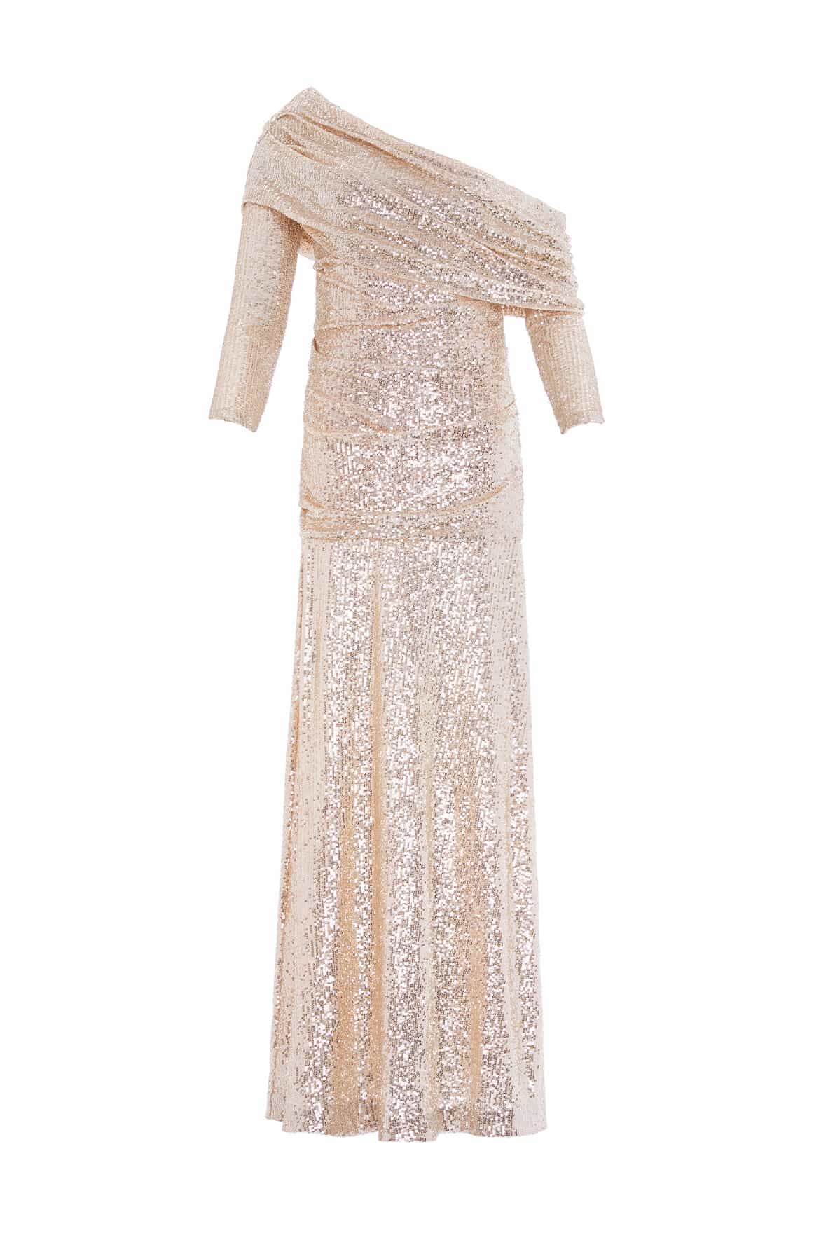 Nova One-Shoulder Ankle Gown