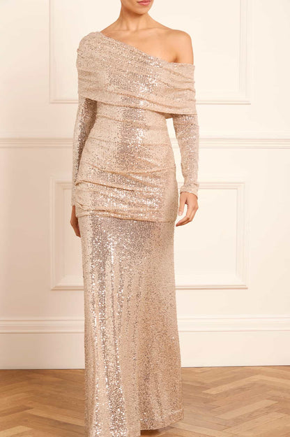 Nova One-Shoulder Ankle Gown