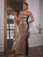 Naja Strapless Flower Maxi Dress