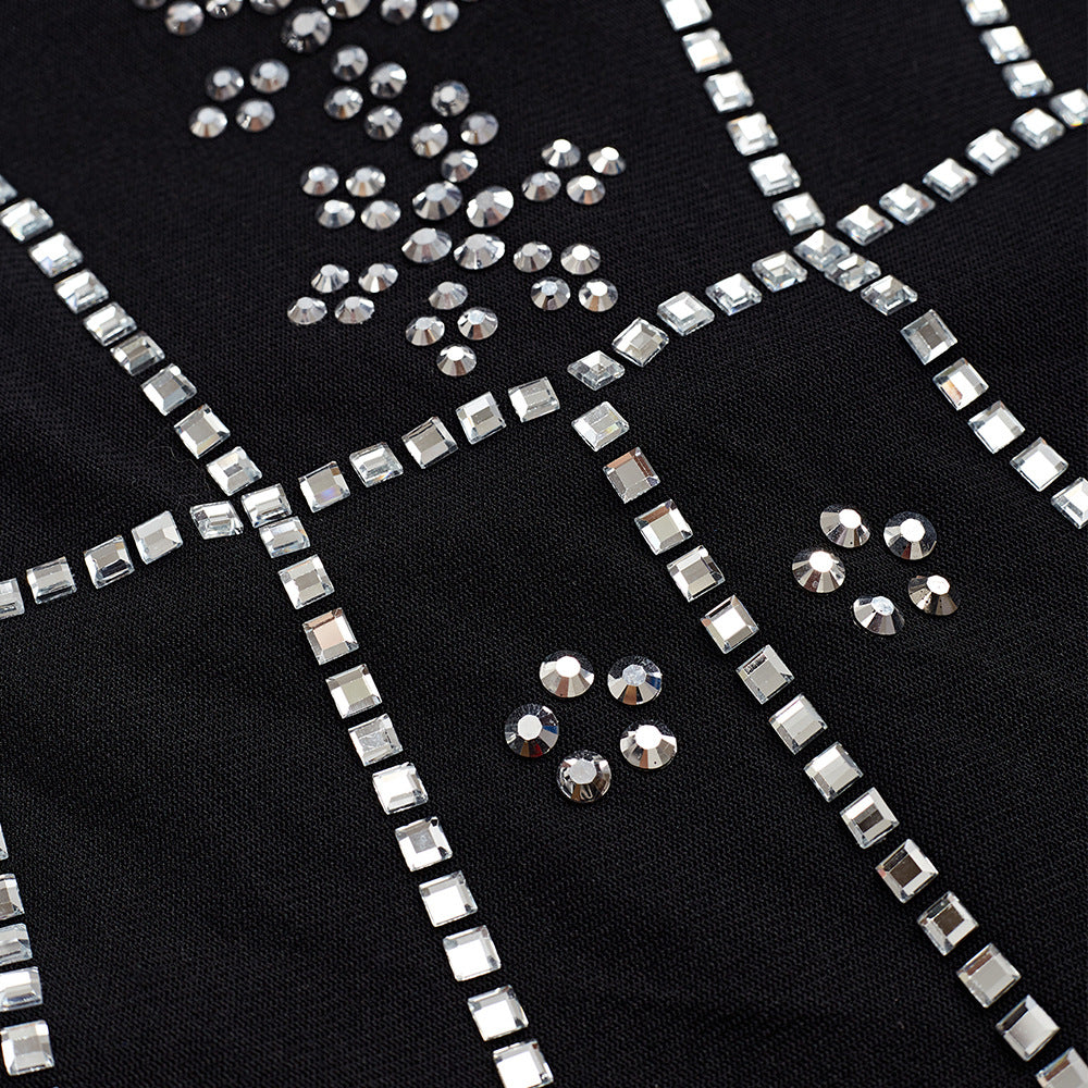 Sexy little dress with rhinestone tassels