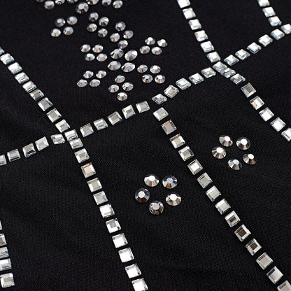 Sexy little dress with rhinestone tassels