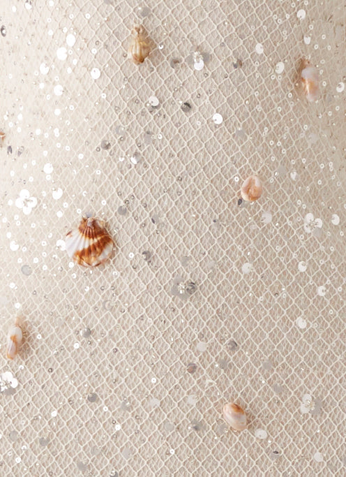 Orelli Shell Sequin Knit Maxi Dress - Ivory