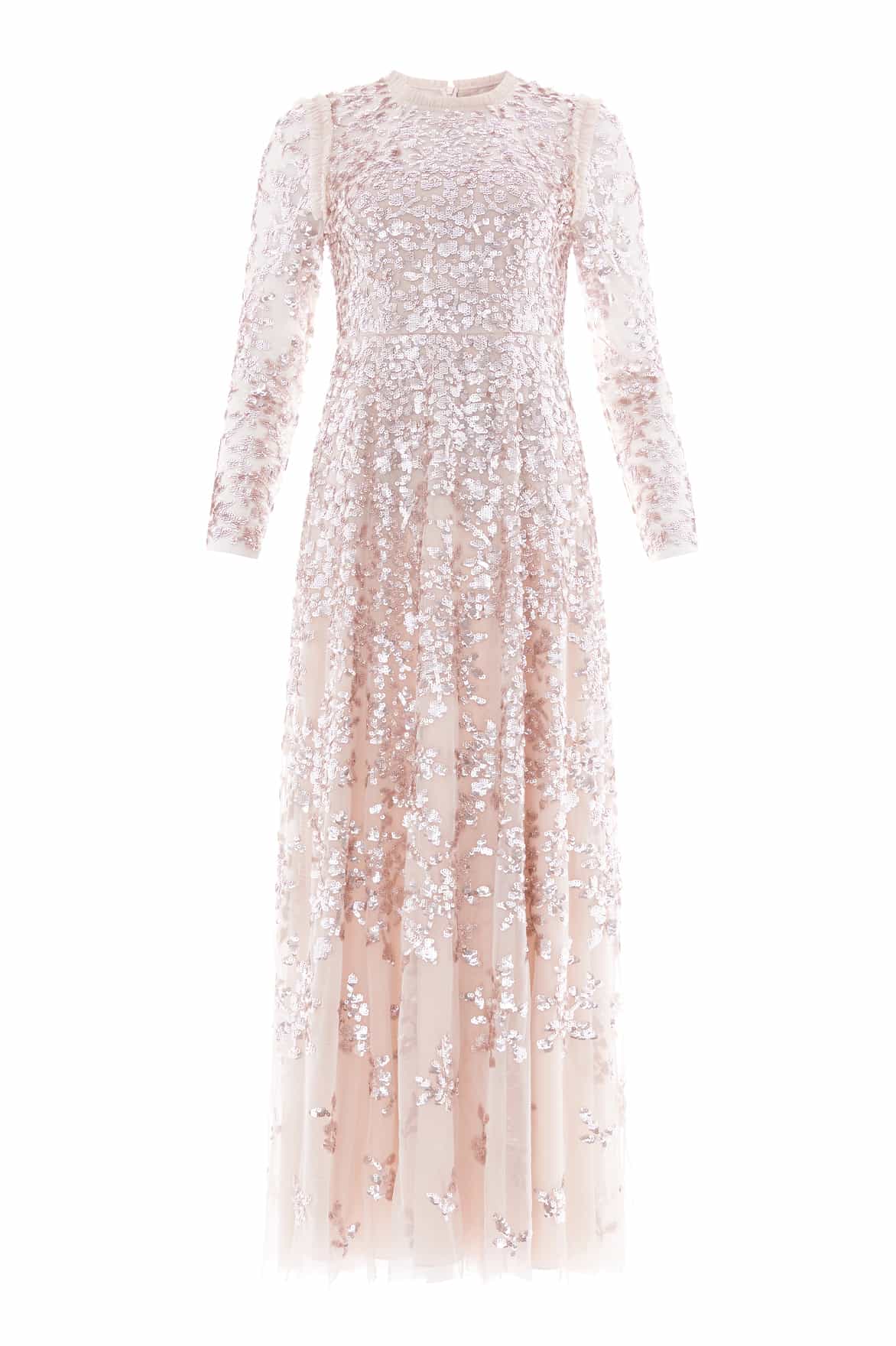 Rosanna Lattice Round Neck Gown