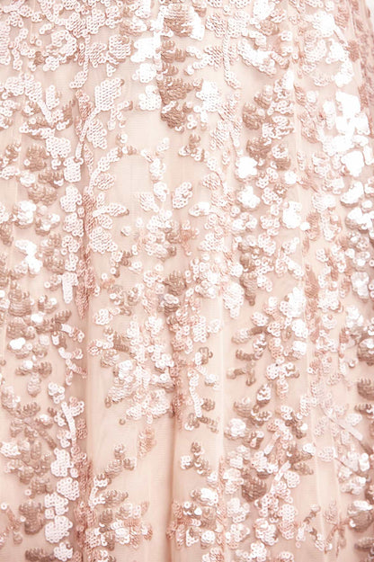 Rosanna Lattice Round Neck Gown