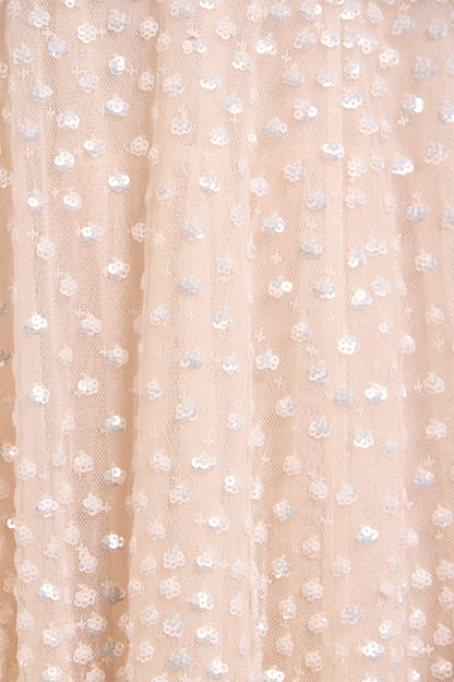 Scatter Dot One-Shoulder Ankle Gown