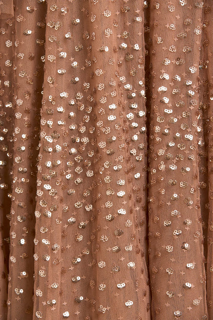 Scatter Dot Round Neck Ankle Gown