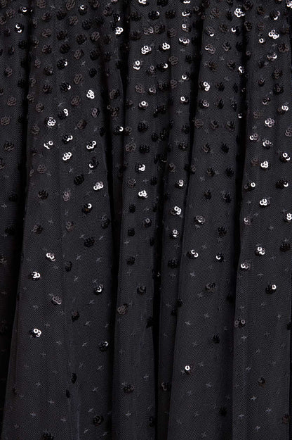 Sequin Cascade Cami Plunge Gown