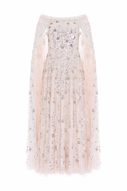 Shooting Stars Cape Ankle Gown