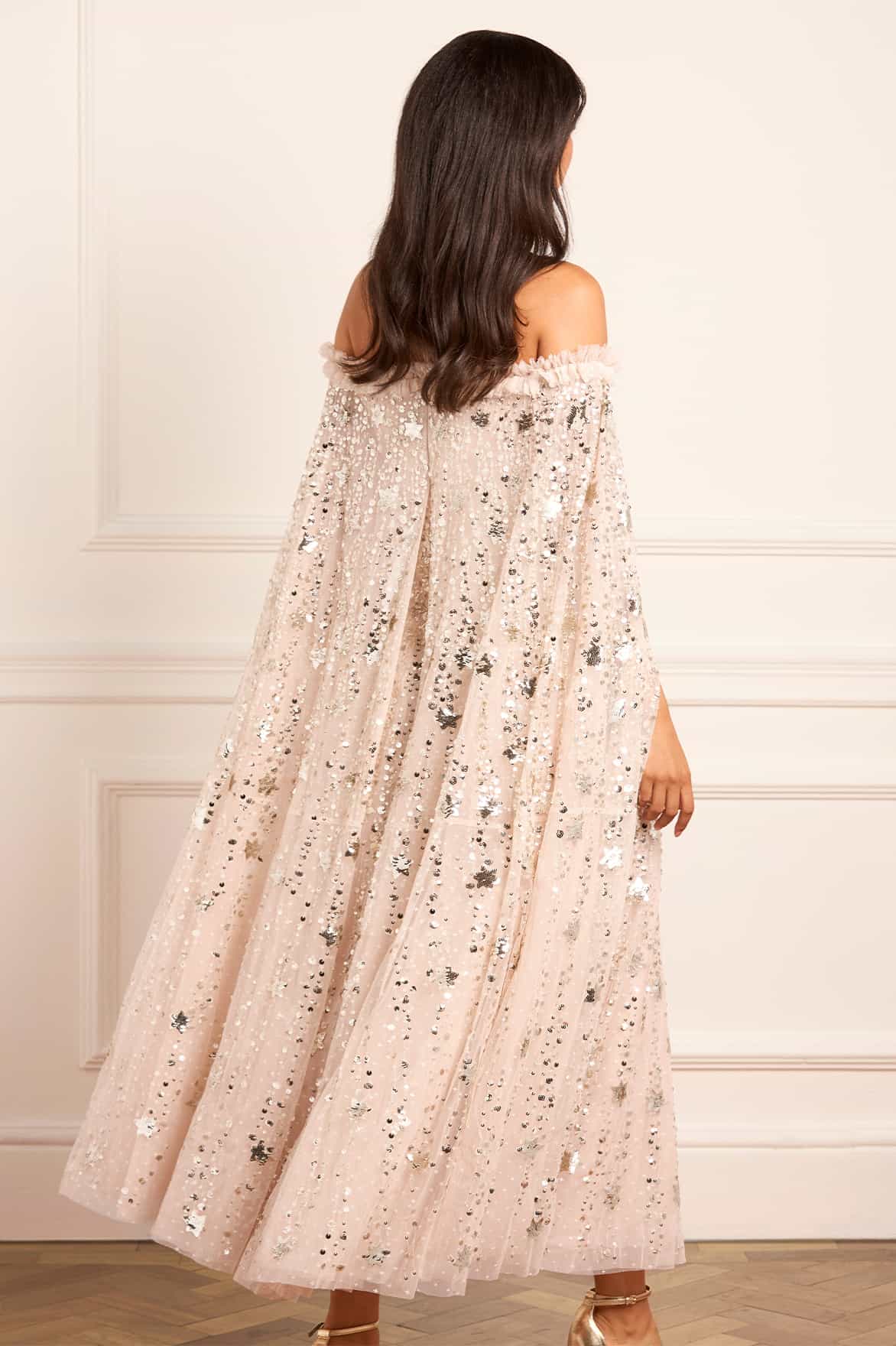 Shooting Stars Cape Ankle Gown