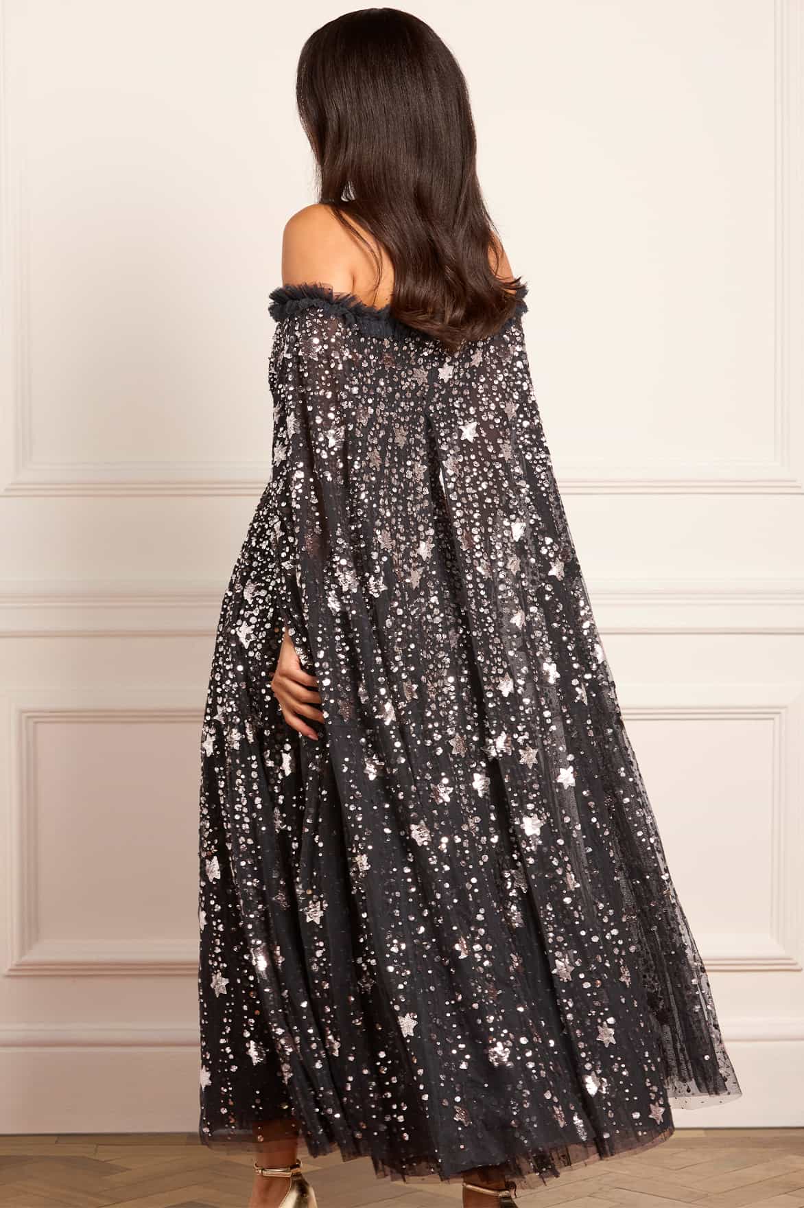 Shooting Stars Cape Ankle Gown