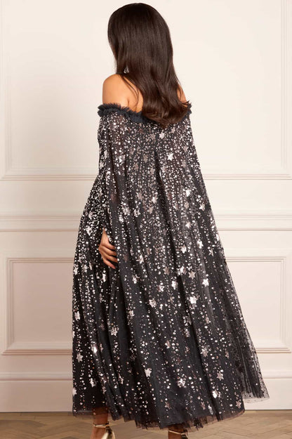 Shooting Stars Cape Ankle Gown