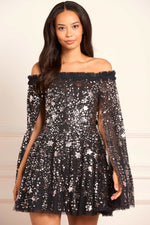 Shooting Stars Cape Micro Mini Dress