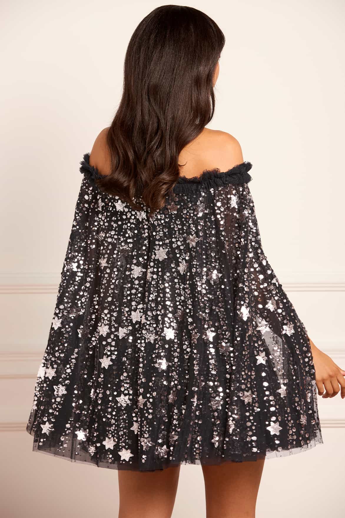 Shooting Stars Cape Micro Mini Dress