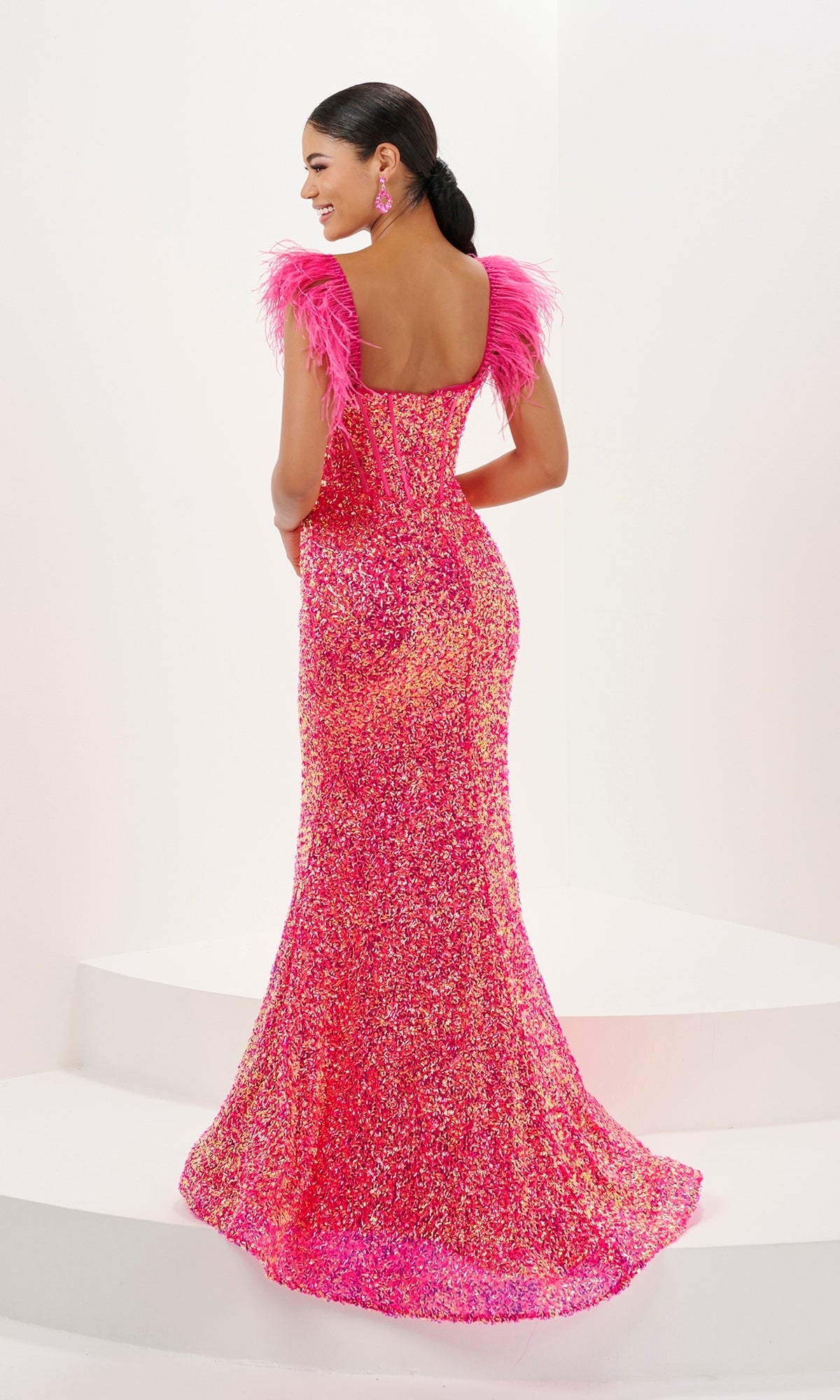 Tiffany Fitted Sweetheart Sequin Prom Dress 16106