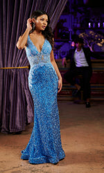 Tiffany Sequin Velvet Mermaid Prom Dress 16110