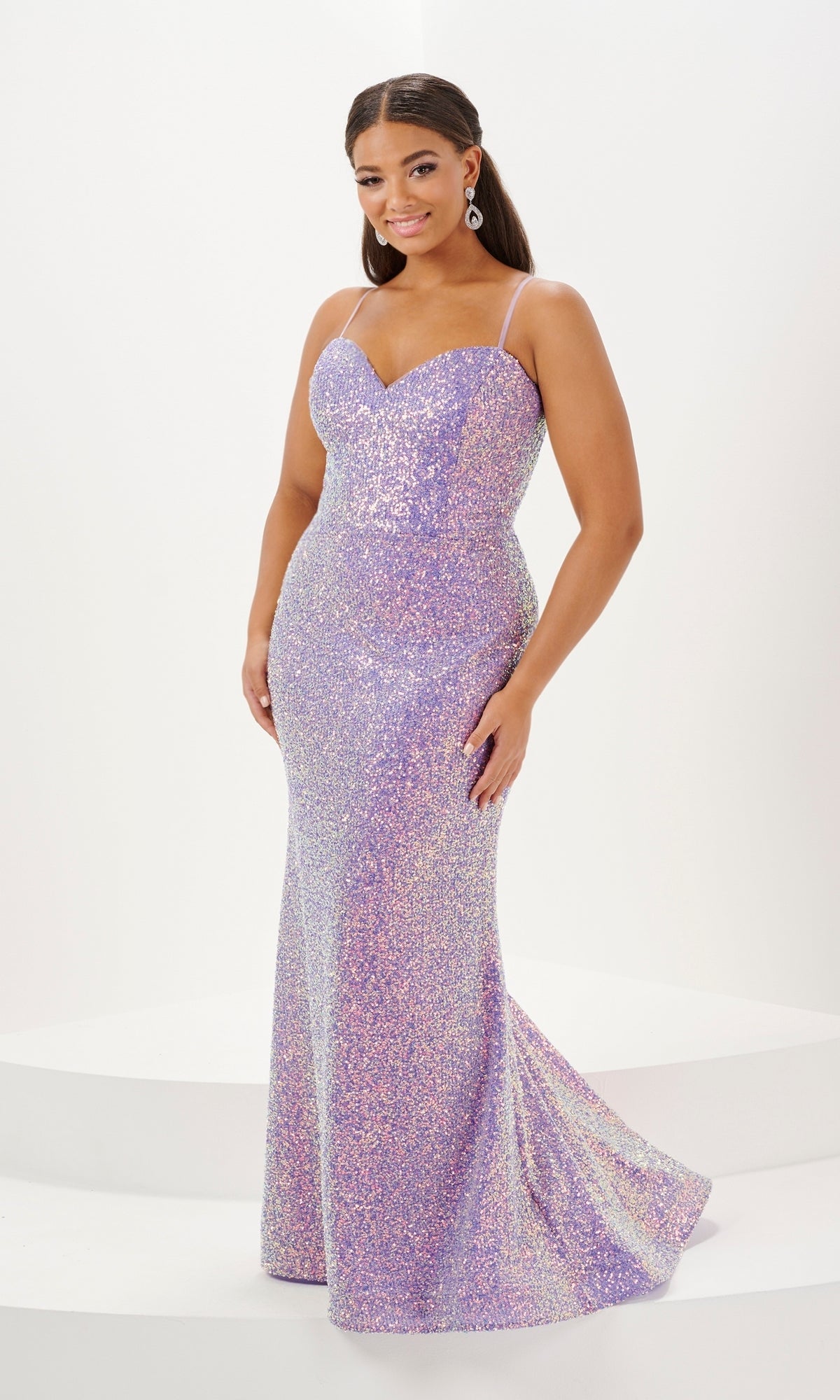 Tiffany Plus-Size Designer Sequin Prom Dress 16121