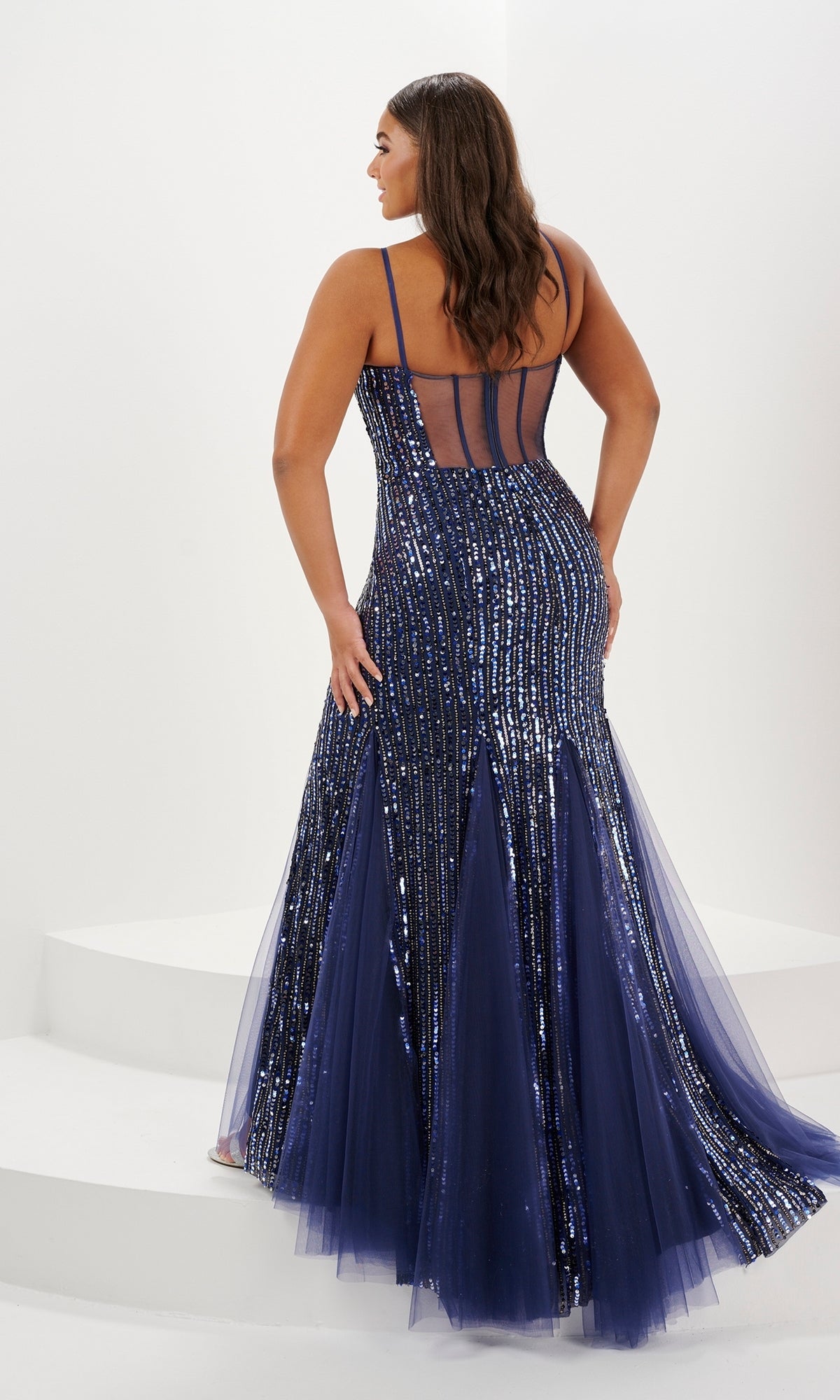 Tiffany Plus-Size Sequin Mermaid Prom Dress 16132