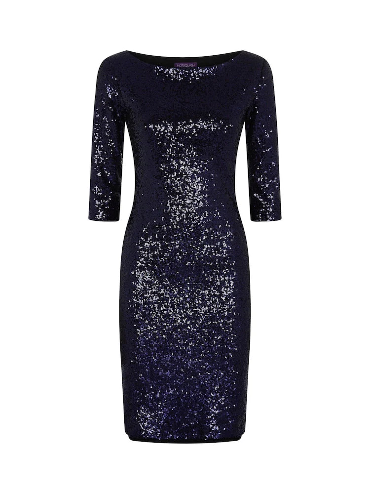 Hot Squash Blue Sequin Dress