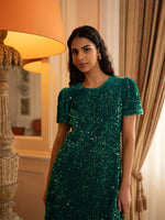 Green Sequin Tunic Dress