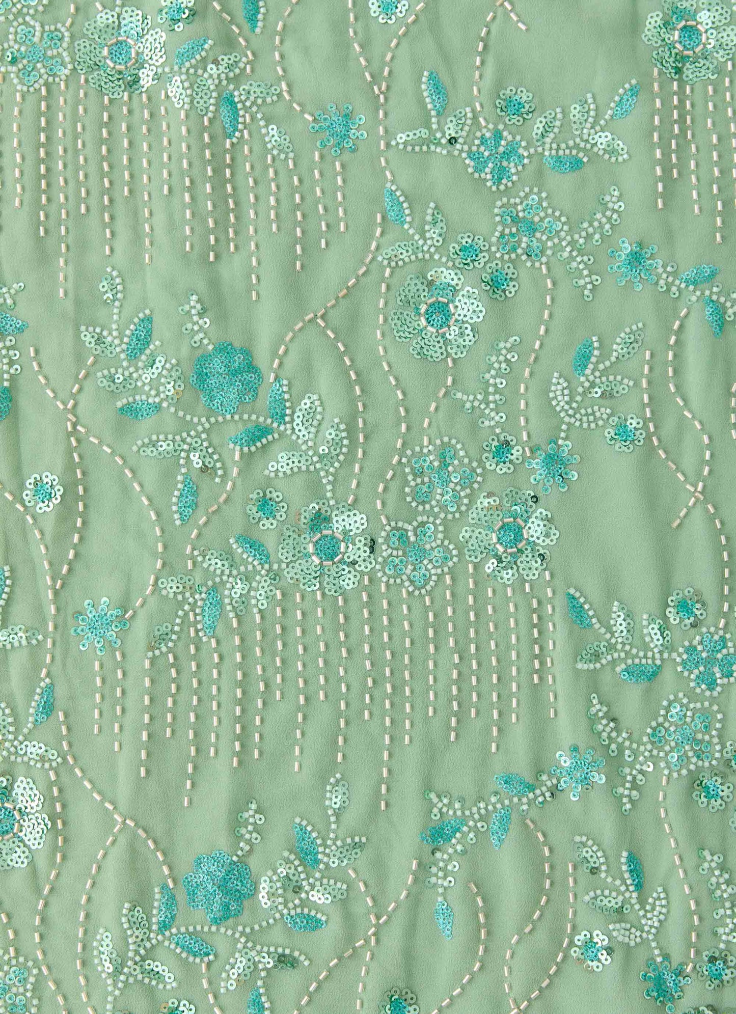 Vietta Sequin Cami Maxi Dress - Mint