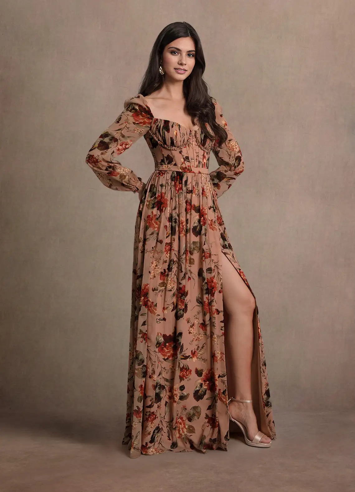 Karla Mauve Multi Maxi Dress