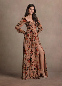 Karla Mauve Multi Maxi Dress