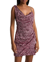 Crystal-Strap Sequin Minidress