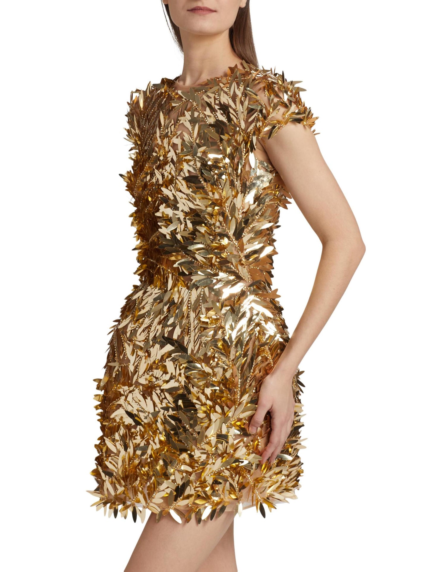 Sequin Feather Cocktail Dress