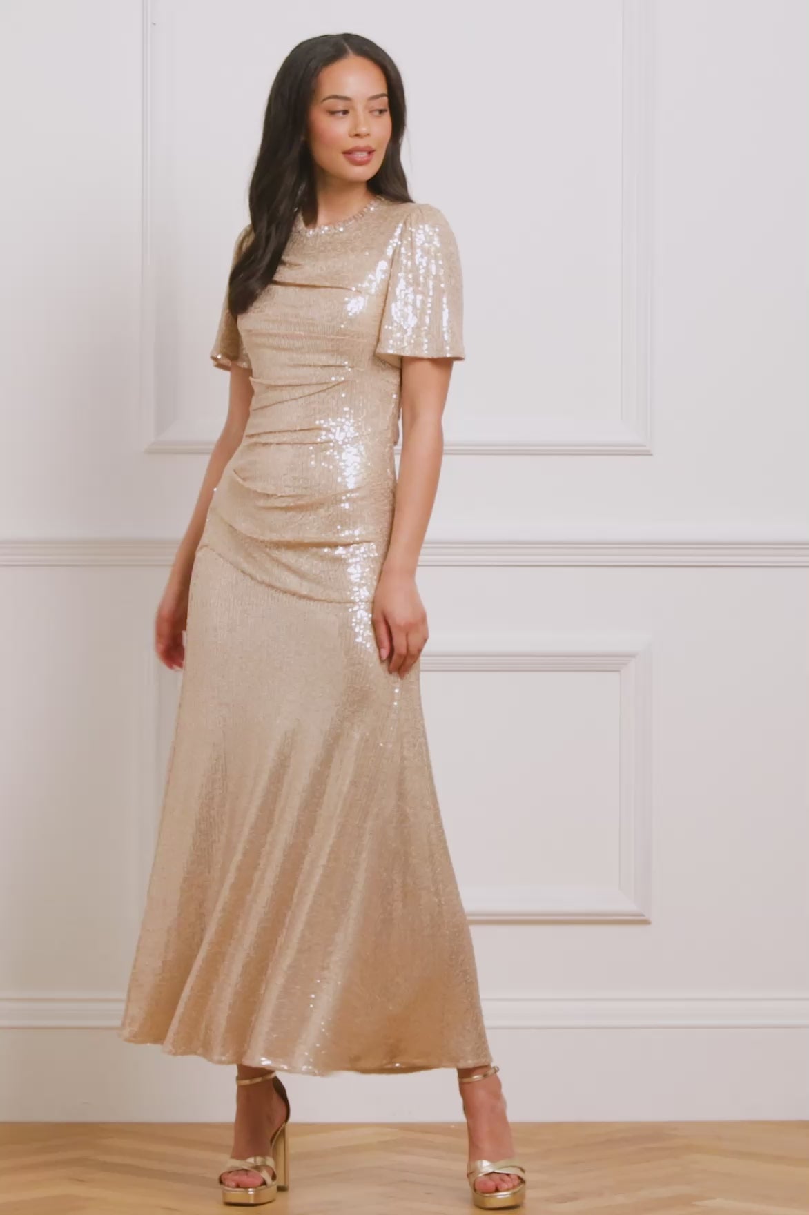 Valentina Round Neck Gown