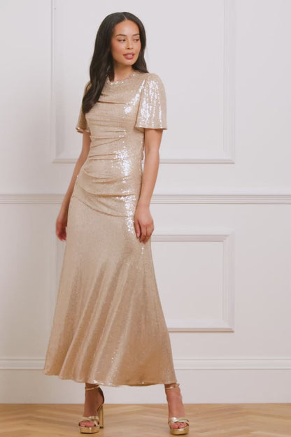 Valentina Round Neck Gown