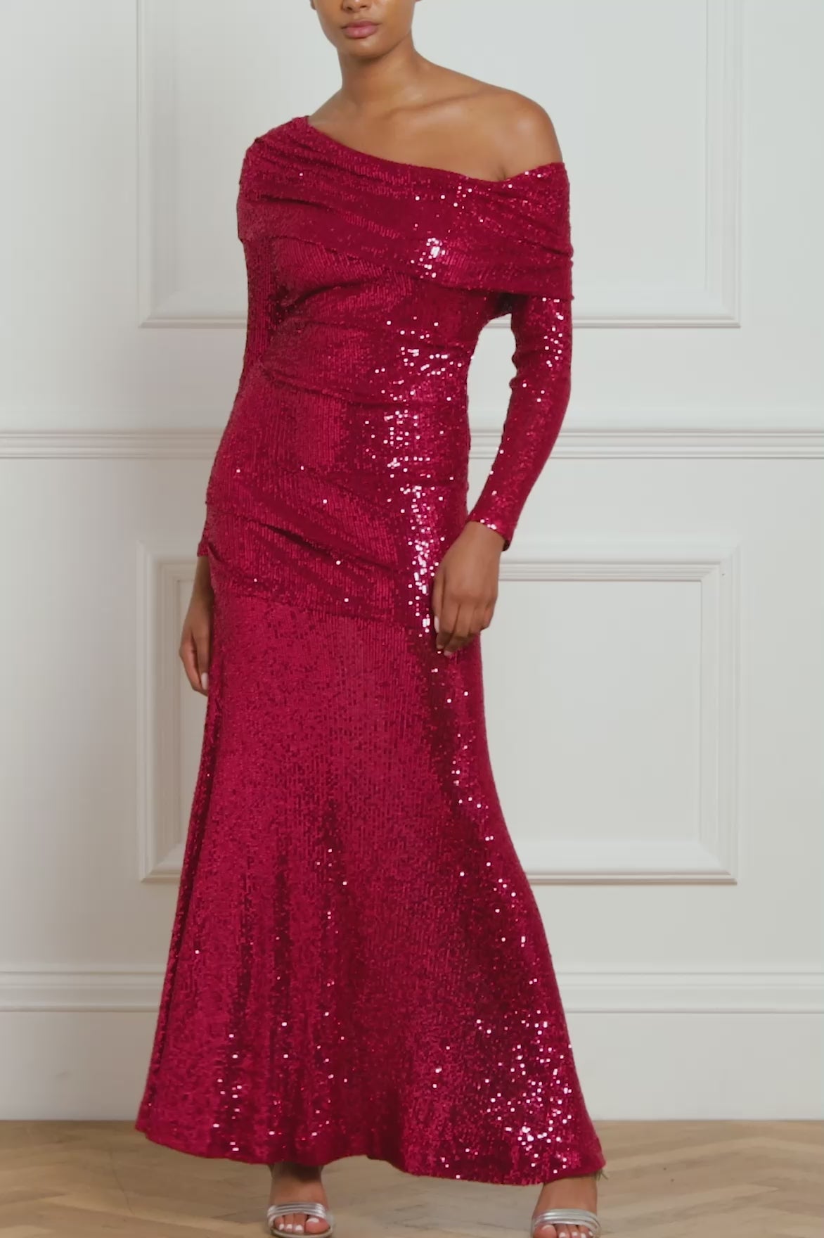 Nova One-Shoulder Ankle Gown