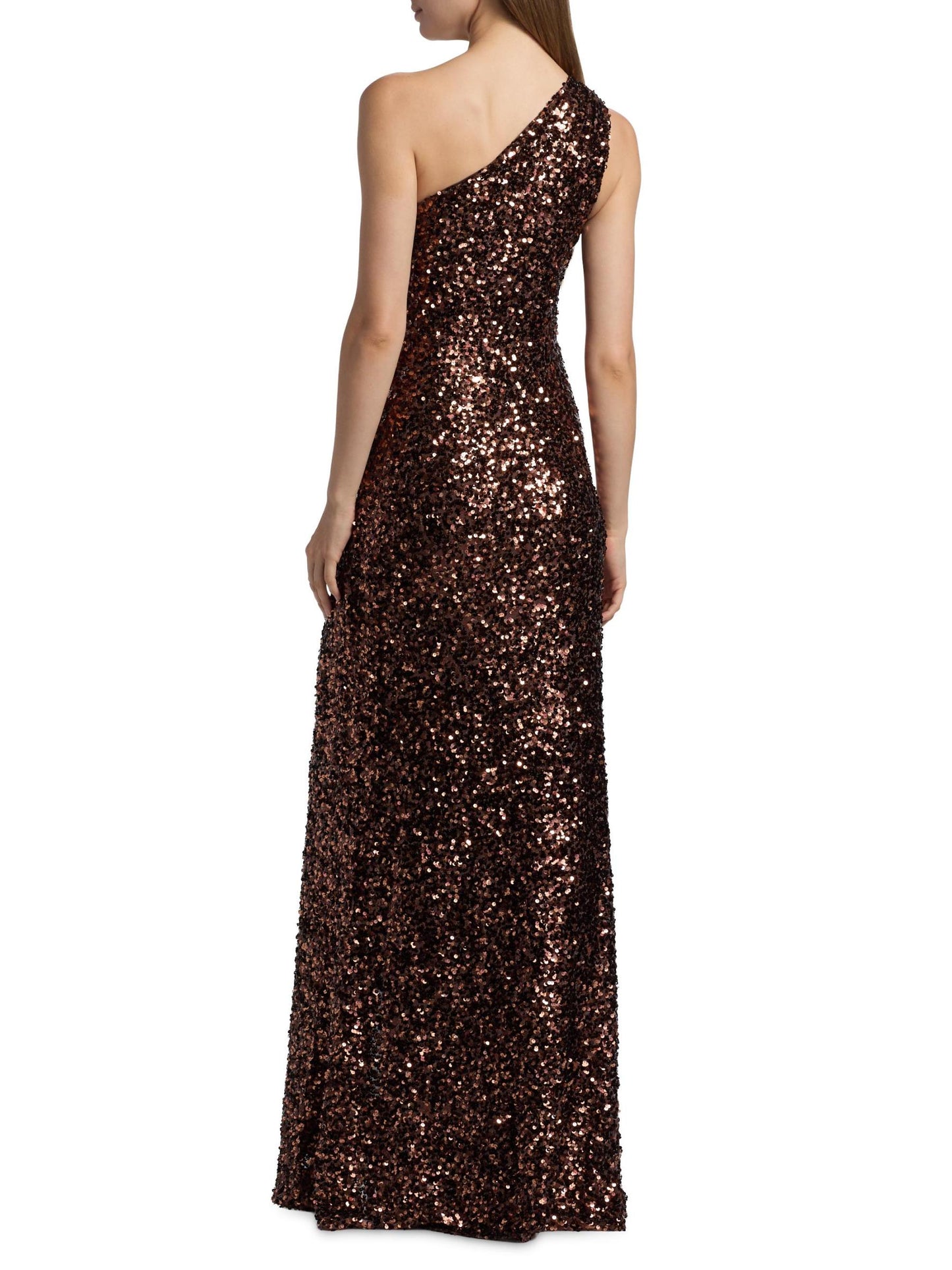 Lexi Sequined One-Shoulder Gown