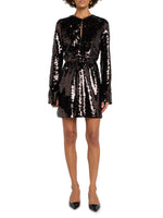 Fifi Sequined Tie-Waist Minidress