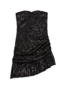 Girl's Sequined Strapless Dress