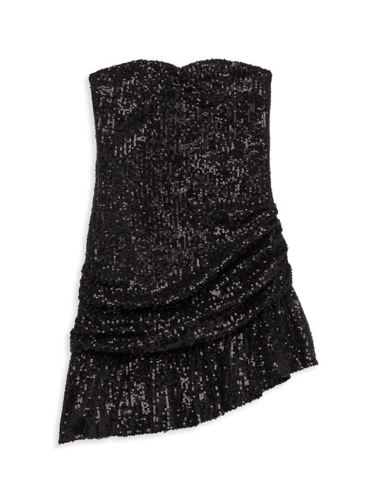 Girl's Sequined Strapless Dress