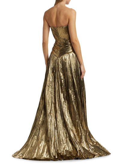 Marilyn Metallic Draped Gown