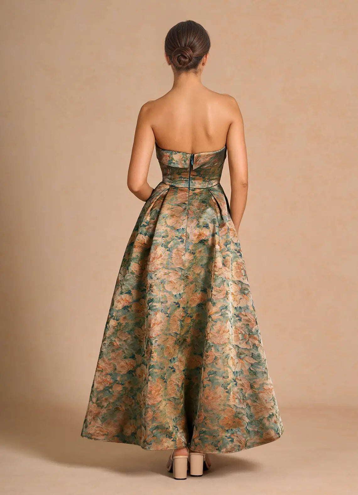 Céleste Vintage Teal Maxi Dress