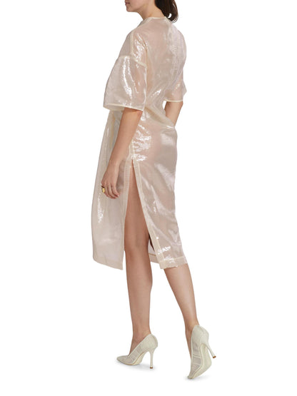 Knotted Sequin Midi-Dress