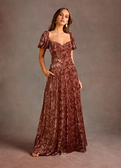 Alba Rosewood Maxi Dress