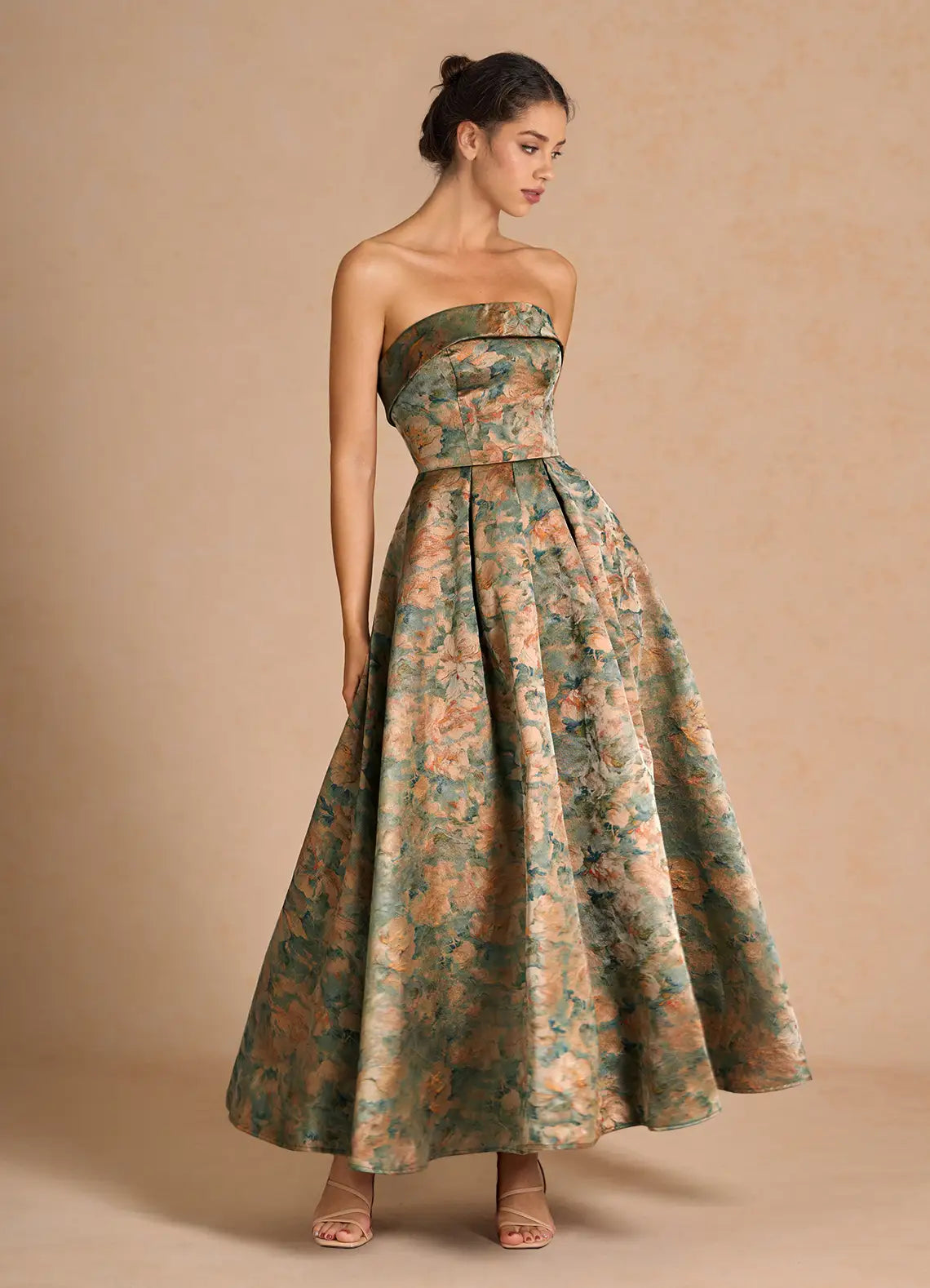 Céleste Vintage Teal Maxi Dress