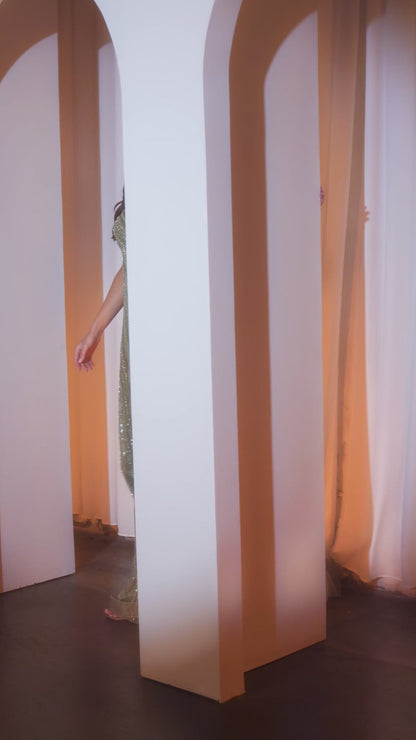 Strapless Long Sequin Prom Dress: Ladivine CC416